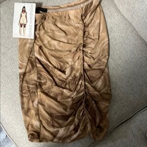 Naked Wardrobe Tan Skirt
